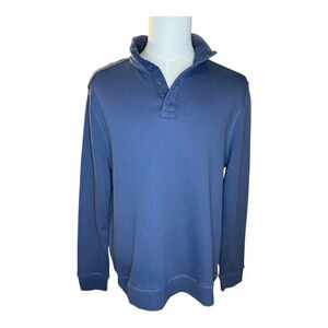 NEW Flag & Anthem Men's Mock‎ Neck Pullover Sweater Blue Size Large Casual NWT